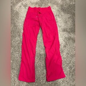 Lululemon dance studio mid rise relaxed fit. Full length. Hot pink. Size 6.